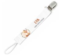 Planetee Attache tétine pour prénom LYA rusee comme Maman Renard | Attache sucette cadeau naissance