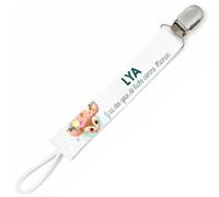 Planetee Attache tétine pour prénom LYA yeux de biche comme Maman | Attache sucette cadeau naissance