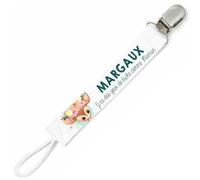 Planetee Attache tétine pour prénom MARGAUX yeux de biche comme Maman | Attache sucette cadeau naissance