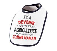 Planetee Bavoir bébé fille Je veux devenir Agricultrice comme Maman