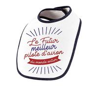 Planetee Bavoir bébé Futur meilleur Pilote d'avion