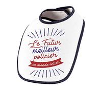 Planetee Bavoir bébé Futur meilleur Policier