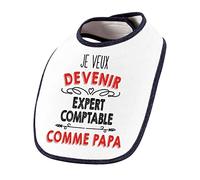 Planetee Bavoir bébé garçon Je veux devenir Expert Comptable comme Papa