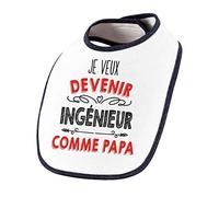 Planetee Bavoir bébé garçon Je veux devenir Ingénieur comme Papa