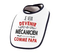 Planetee Bavoir bébé garçon Je veux devenir Mécanicien comme Papa