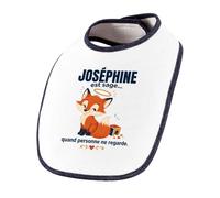 Planetee Bavoir Bébé Joséphine est sage… quand personne ne regarde | Coton Double Épaisseur Attache Auto-Agrippante | Bavoirs Repas Fille Garçon Mixte | Cadeau Naissance Baby Shower