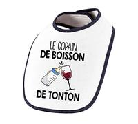 Planetee Bavoir bébé Le copain de boisson de tonton Vin