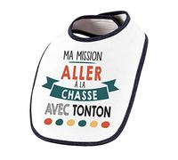 Planetee Bavoir bébé Ma mission Chasse avec Tonton