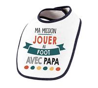 Planetee Bavoir bébé Ma mission Foot avec Papa