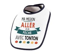 Planetee Bavoir bébé Ma mission Pêche avec Tonton