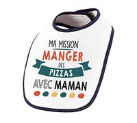 Planetee Bavoir bébé Ma mission Pizza avec Maman