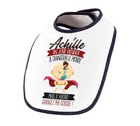 Planetee Bavoir Bébé prénom Achille Humour mignon sauver le monde