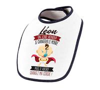 Planetee Bavoir Bébé prénom Léon Humour mignon sauver le monde