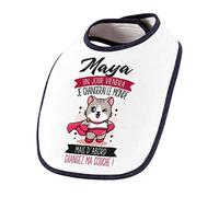 Planetee Bavoir Bébé prénom Maya Humour mignon sauver le monde