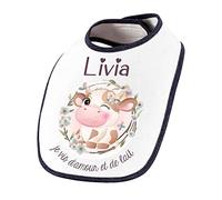 Planetee Bavoir Livia Amour et Biberon de Lait Vache