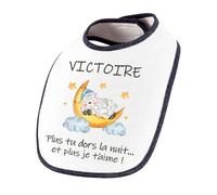 Planetee Bavoir Victoire Dodo Mouton | Lange Serviette Personnalisable Bébé Coton Doux Cadeau Naissance Nourrison Baby Shower