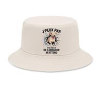 Planetee Bob Premium Beige J'peux Pas Mon Amour de Labrador m'attend | Labrador Mur Cassé | Coton Brossé 260 g/m² Taille Unique Homme Femme | Chapeau de Soleil Pêche Randonnée Festival