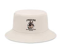 Planetee Bob Premium Beige J'peux Pas Mon Amour de Malinois m'attend | Malinois Mur Cassé | Coton Brossé 260 g/m² Taille Unique Homme Femme | Chapeau de Soleil Pêche Randonnée Festival