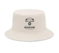 Planetee Bob Premium Beige Toutes Les Mamans sont géniales mais la mienne est mécanicienne, C'est carrément Plus Cool | Coton Brossé 260 g/m² Taille Unique Homme Femme