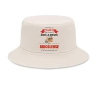 Planetee Bob Premium Beige Toutes Les marraines sont géniales mais la mienne est bricoleuse, C'est carrément Plus Cool | Coton Brossé 260 g/m² Taille Unique Homme Femme