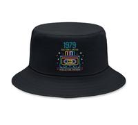 Planetee Bob Premium Noir Édition Limitée 40 Casquette Noire | Coton Brossé 260 g/m² Taille Unique Homme Femme | Chapeau de Soleil Pêche Randonnée Festival | Cadeau Anniversaire Fête des Pères