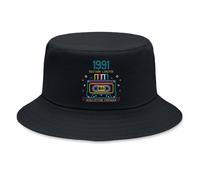 Planetee Bob Premium Noir Édition Limitée 50 Casquette Noire | Coton Brossé 260 g/m² Taille Unique Homme Femme | Chapeau de Soleil Pêche Randonnée Festival | Cadeau Anniversaire Fête des Pères