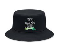 Planetee Bob Premium Noir Merci d'être Une Belle-Mère Formidable mais Surtout inoubliable | Coton Brossé 260 g/m² Taille Unique Homme Femme | Chapeau de Soleil Pêche Randonnée Festival