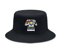Planetee Bob Premium Noir Super Binôme Blanc Casquette Noire | Coton Brossé 260 g/m² Taille Unique Homme Femme | Chapeau de Soleil Pêche Randonnée Festival | Cadeau Anniversaire Fête des Pères