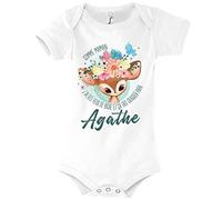 Planetee Body bébé Agathe Yeux de Biche Humour Naissance Cadeau Bébé Anniversaire Noël