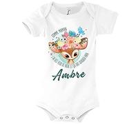 Planetee Body bébé Ambre Yeux de Biche Humour Naissance Cadeau Bébé Anniversaire Noël
