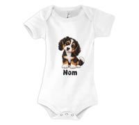 Planetee Body Bébé Bernedoodle | Coton Peigné Boutons Pression à l'Entrejambe 3-6 mois à 18-24 mois, Manches Courtes Fille Garçon Mixte