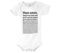 Planetee Body bébé Bonne ou Mauvaise Situation référence Scribe| Citation Scrib dans Astérix et Obélix Mission Cléopâtre - Collection Humour Film Culte Français