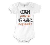 Planetee Body bébé Cousin viens vite mes Parents m'épuisent Humour Naissance Cadeau Bébé Anniversaire Noël
