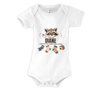 Planetee Body Bébé Diane | Coton Peigné Boutons Pression à l'Entrejambe 3-6 mois à 18-24 mois | Manches Courtes Fille Garçon Mixte | Cadeau Naissance Baby Shower