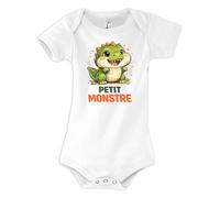 Planetee Body bébé Dinosaure Petit Monstre Manches Courtes - Taille 12-18 mois Humour Cadeau Naissance