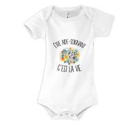 Planetee Body Bébé Être aide-soignant c'est la vie | Coton Peigné Boutons Pression à l'Entrejambe 3-6 mois à 18-24 mois | Manches Courtes Fille Garçon Mixte