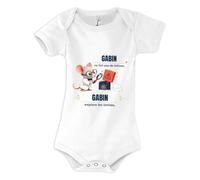 Planetee Body Bébé Gabin | Coton Peigné Boutons Pression à l'Entrejambe 3-6 mois à 18-24 mois | Manches Courtes Fille Garçon Mixte | Cadeau Naissance Baby Shower