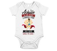 Planetee Body bébé garçon Achille Humour Naissance Cadeau Bébé Anniversaire Noël