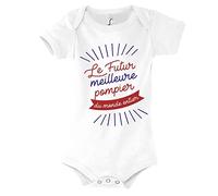 Planetee Body bébé garçon Le Futur Meilleur Pompier du Monde Entier Humour Naissance Cadeau Bébé Anniversaire Noël