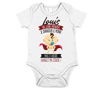 Planetee Body bébé garçon Louis Humour Naissance Cadeau Bébé Anniversaire Noël