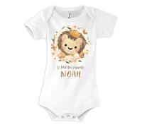 Planetee Body bébé garçon Noah bébé Lion Roi 3/6 mois Humour Naissance Cadeau Bébé Anniversaire Noël