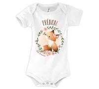 Planetee Body bébé garçon personnalisable mignon avec renard| Cadeau vêtement de naissance personnalisé pour nouveau né fille et garçon ou anniversaire 3 mois