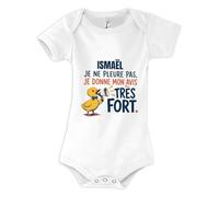 Planetee Body Bébé Ismaël | Coton Peigné Boutons Pression à l'Entrejambe 3-6 mois à 18-24 mois | Manches Courtes Fille Garçon Mixte | Cadeau Naissance Baby Shower