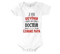 Planetee Body Bébé Je Veux Devenir Docteur comme Papa