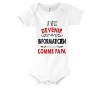 Planetee Body Bébé Je veux devenir Informaticien comme Papa