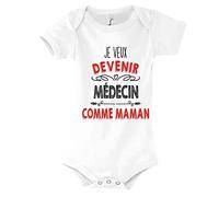 Planetee Body bébé Je Veux Devenir Médecin comme Maman Humour Naissance Cadeau Bébé Anniversaire Noël