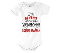 Planetee Body Bébé Je Veux Devenir Vigneronne comme Maman