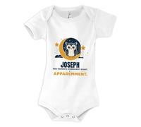 Planetee Body Bébé Joseph | Coton Peigné Boutons Pression à l'Entrejambe 3-6 mois à 18-24 mois | Manches Courtes Fille Garçon Mixte | Cadeau Naissance Baby Shower