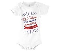 Planetee Body bébé La Future Meilleure pompière du Monde Entier Humour Naissance Cadeau Bébé Anniversaire Noël