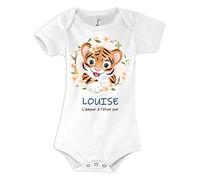 Planetee Body bébé Louise Amour Pur Tigre 3/6 mois Humour Naissance Cadeau Bébé Anniversaire Noël
